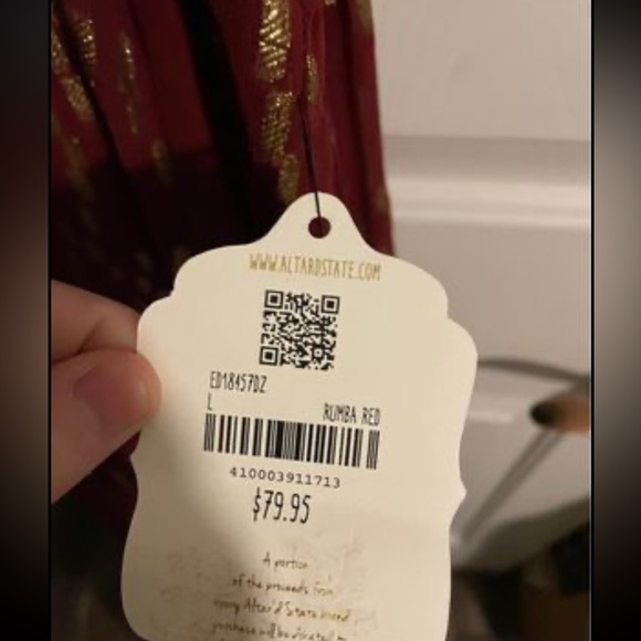 NWT Altar’d State Maroon & Gold High Neck Tank Dress Large - Picture 2 of 4